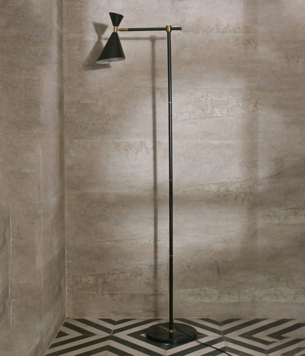 Noir Axis Cone Floor Lamp