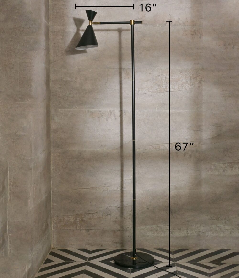 Noir Axis Cone Floor Lamp - Image 3