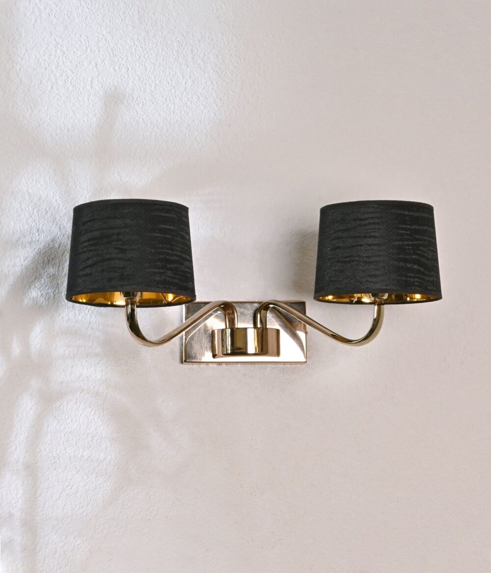 Noir Axis Double Arm Wall Lamp