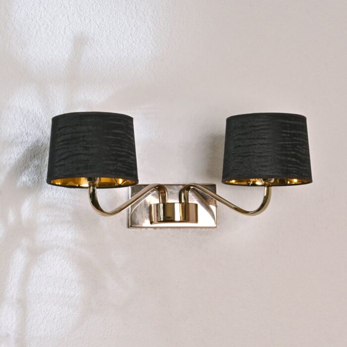 Noir Axis Double Arm Wall Lamp