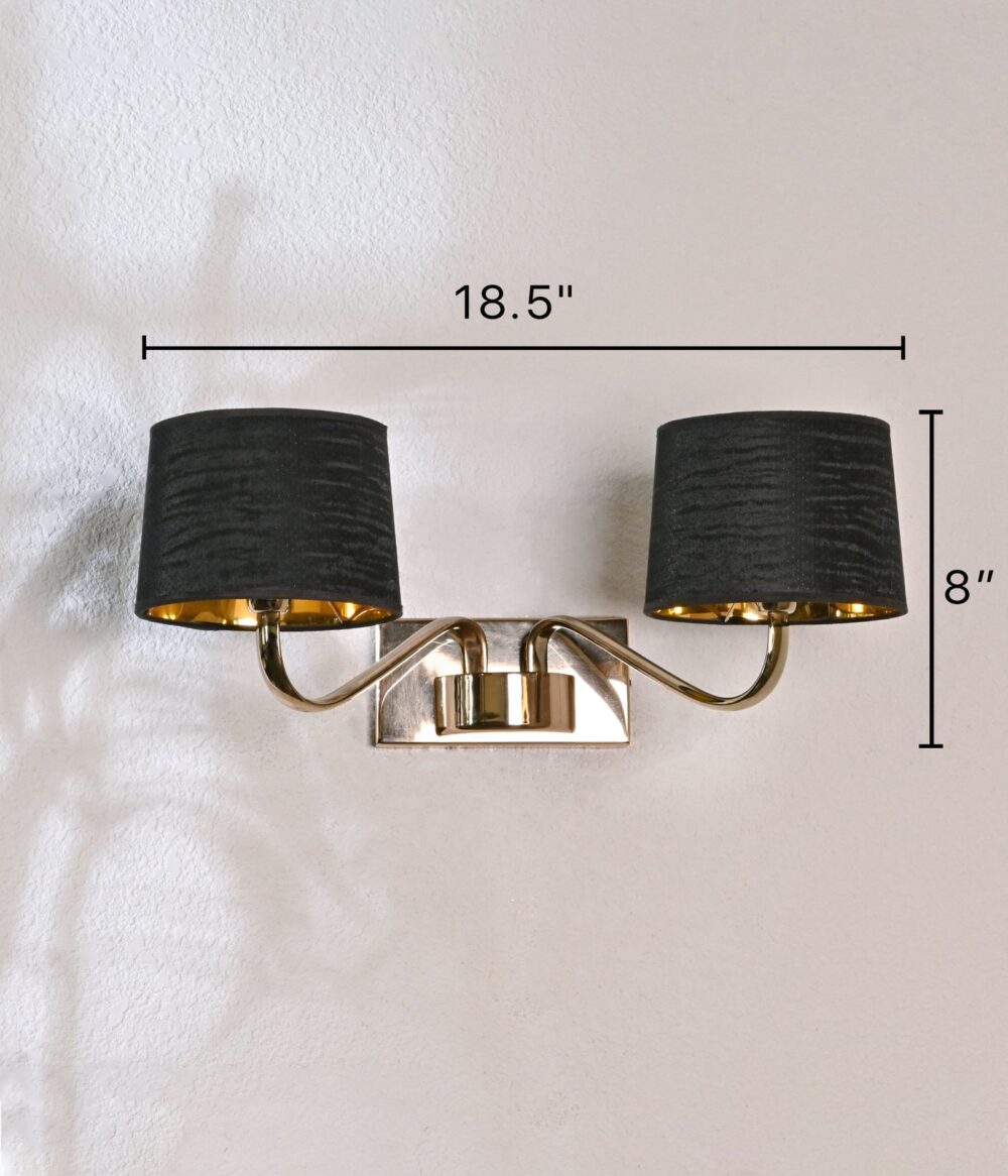 Noir Axis Double Arm Wall Lamp - Image 3