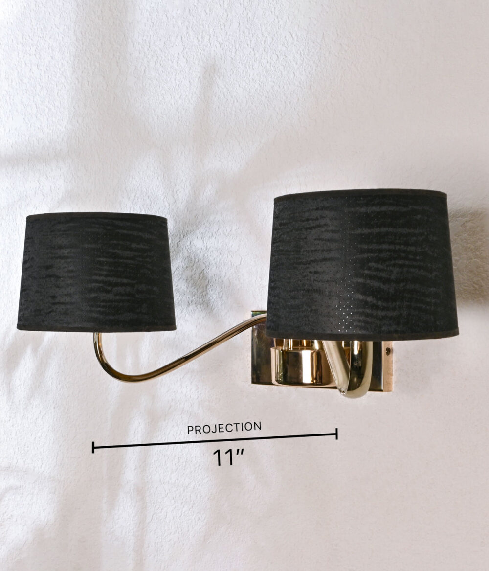 Noir Axis Double Arm Wall Lamp - Image 4