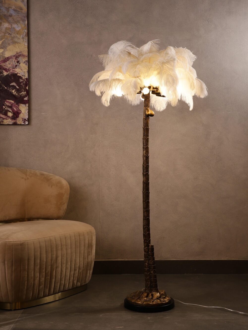 Luxury Feather Floor Lamp - Image 2