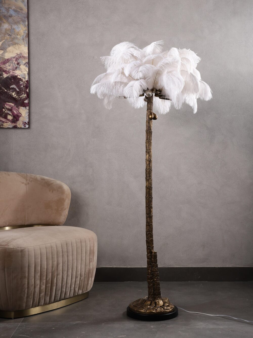 Luxury Feather Floor Lamp