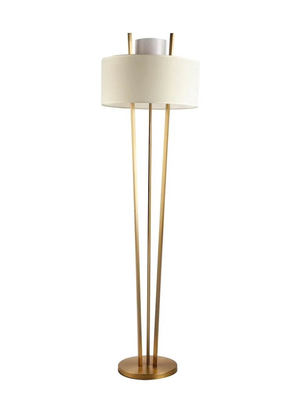 Modern Gold Fabric Floor Lamp