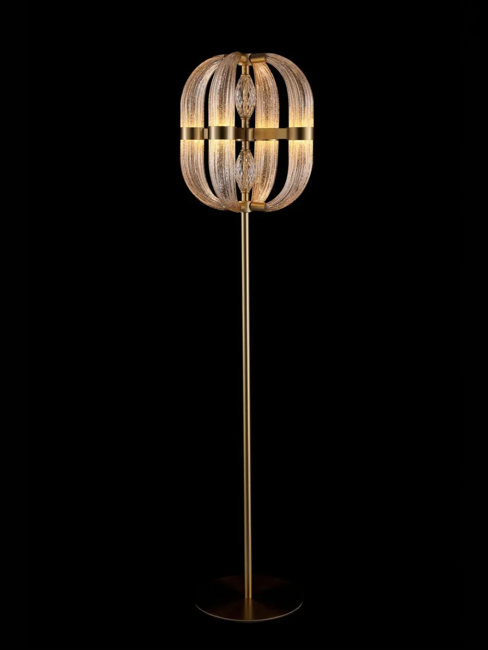 Brass Finish Deco Standing Floor Lamp
