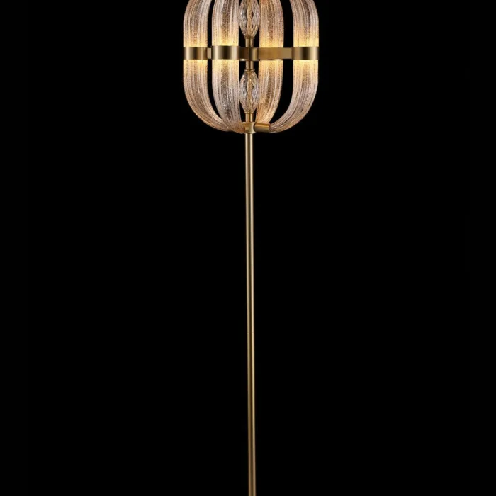 Brass Finish Deco Standing Floor Lamp