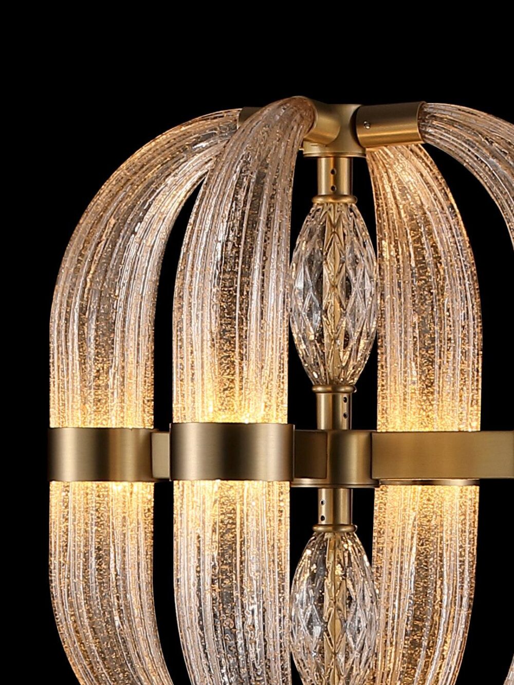 Brass Finish Deco Standing Floor Lamp - Image 2