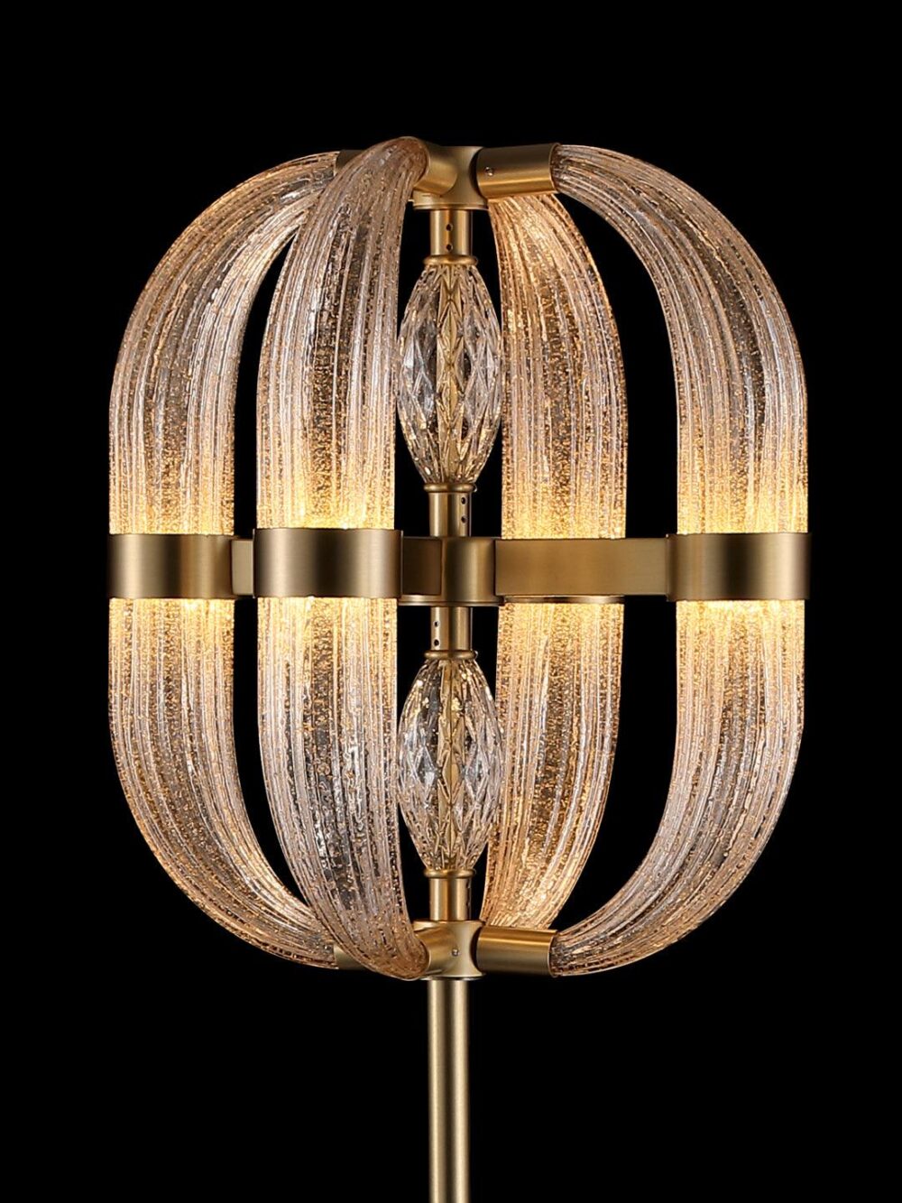 Brass Finish Deco Standing Floor Lamp - Image 3