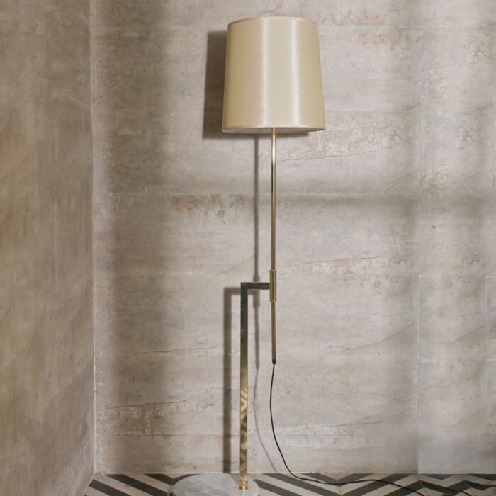 French Gold Marble Floor Lamp